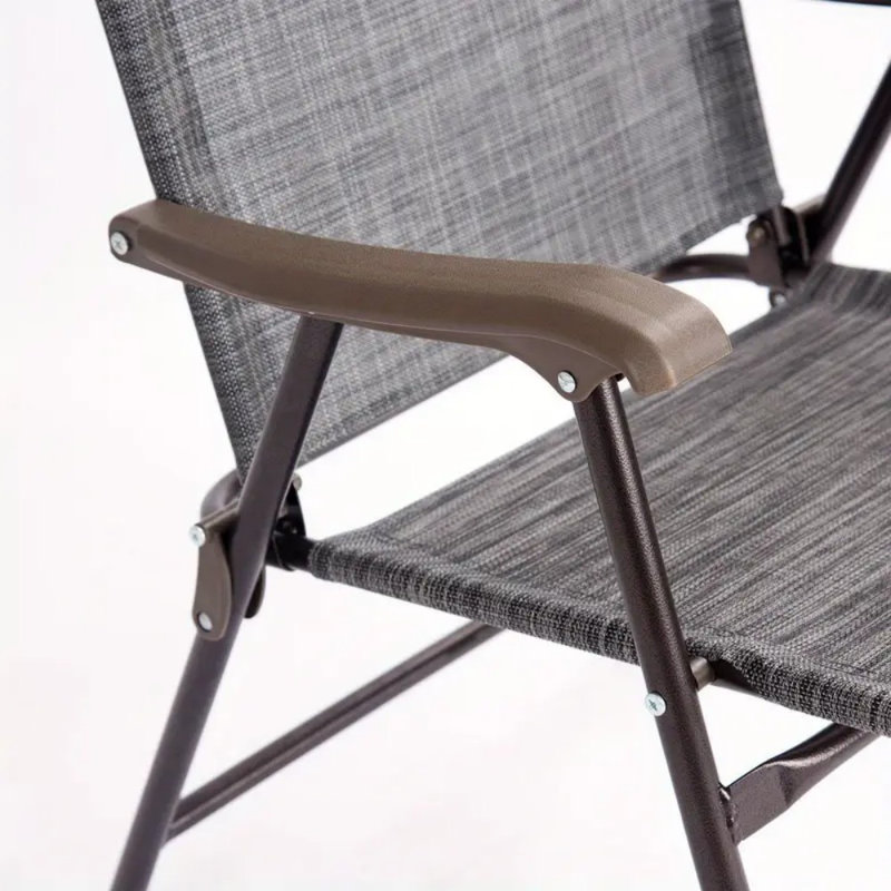 Ensemble de 2 chaises de patio pliantes à dossier en toile