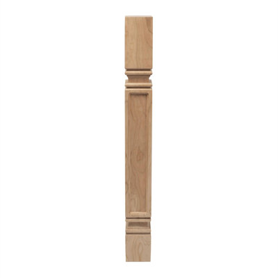 3-3/4" Wide x 35-1/4" High Cherry Mission Plain Island Legs. 1 Piece