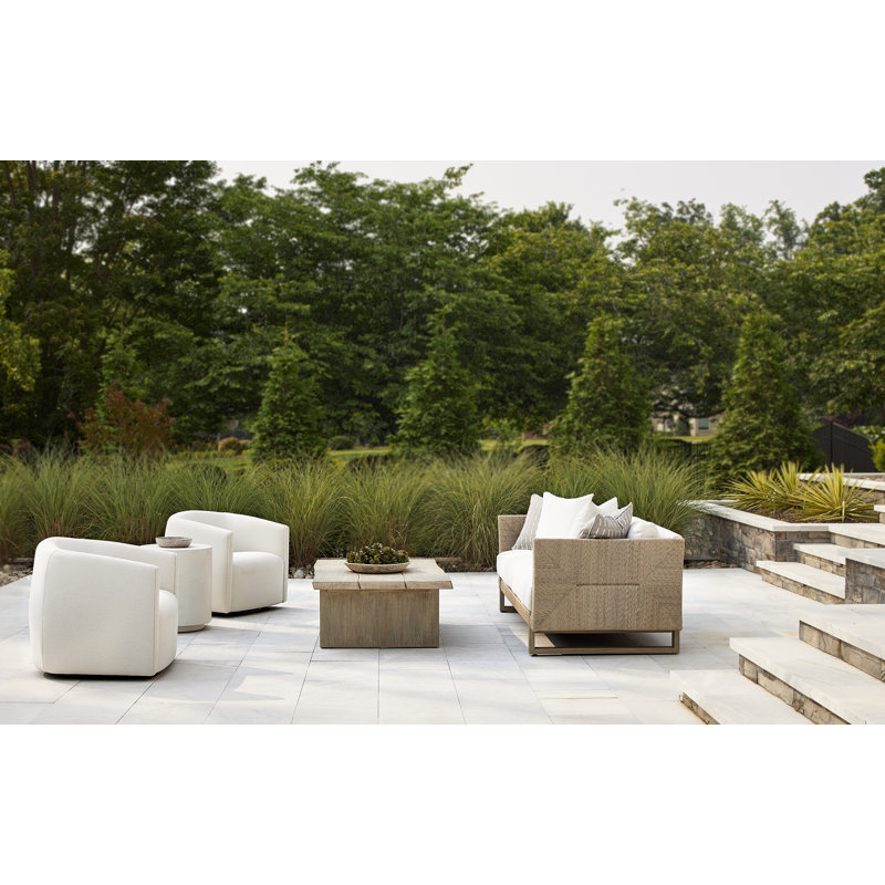 Ravello Outdoor Swivel Lounge Chair, Canvas Granite Sunbrella® Canvas