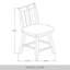 Chaise de bureau pivotante en bois antique gris avec housse grise-190951818