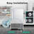 90lbs/24H Commercial Ice Maker Machine,Auto Self-Cleaning,Under Counter/Freestanding