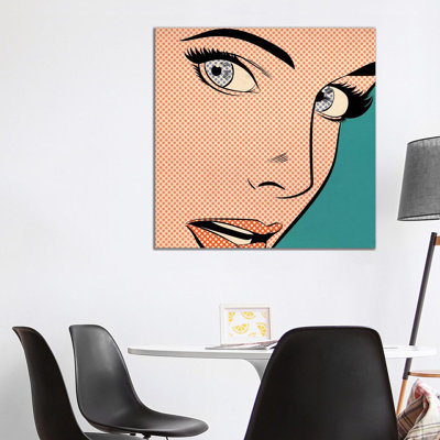 Popart Woman by Joseph McDermott - Print on Canvas