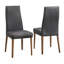 Ensemble de salle à manger 5 pièces avec chaises en cuir Clift-463998391