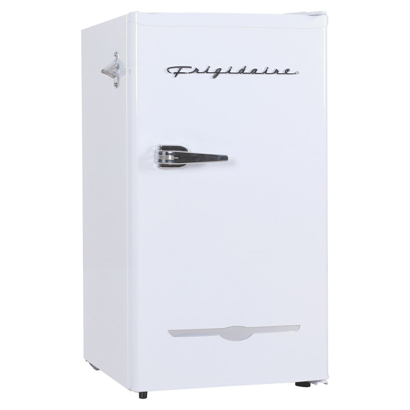 Frigidaire® 3.2-cu. ft. 65-Watt Retro Bar Fridge with Side Bottle Opener, White, White