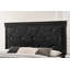 Mobilier de chambre à coucher moderne en tissu noir avec tête de lit en tissu d'ameublement en forme de cristal