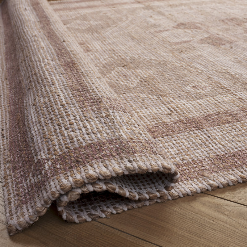 Saffron Hand Woven Jute/Sisal; Chenille; Cotton Oriental Indoor Rug, 5'-0" X 8'-0" Rectangle