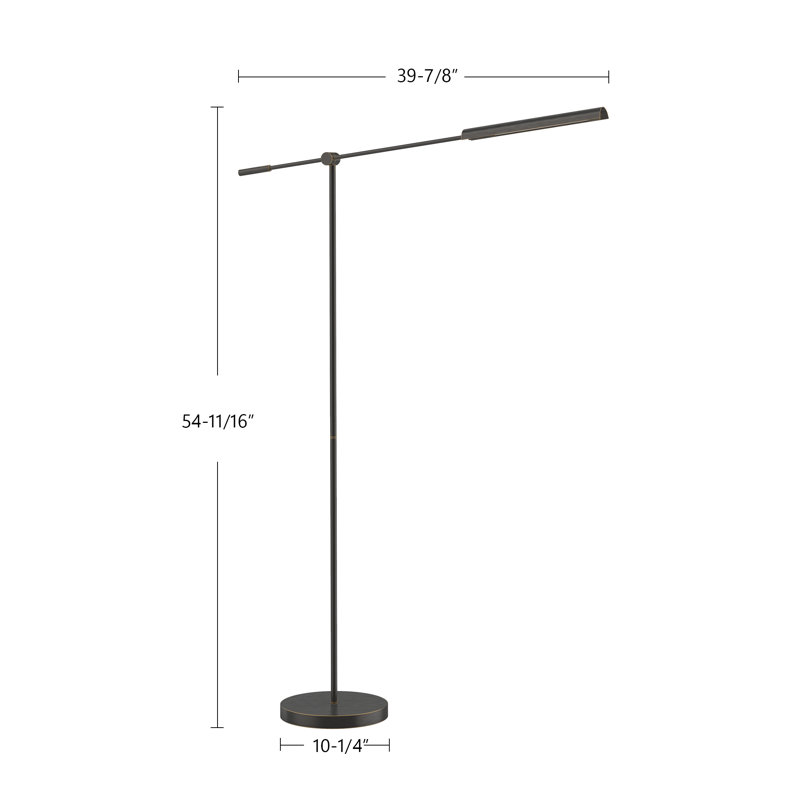 Astrid LED Floor Lamp, Vintage Brass