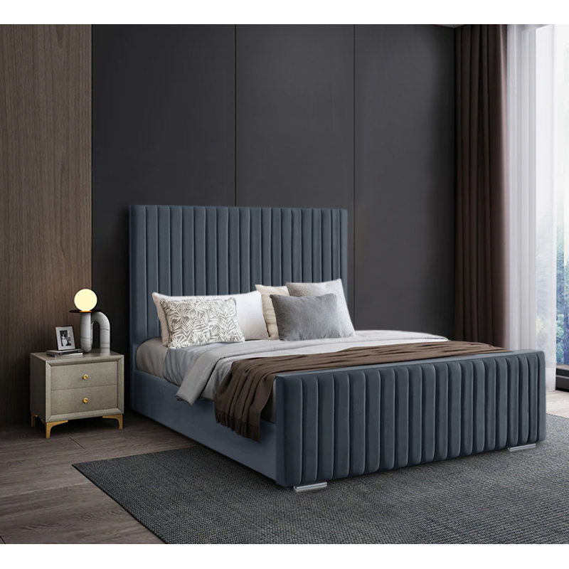 Angelamaria Upholstered Bed, Small Single (2'6), Steel