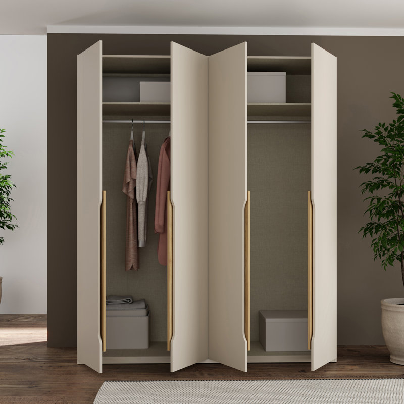 Temar 4 Door Manufactured Wood Wardrobe