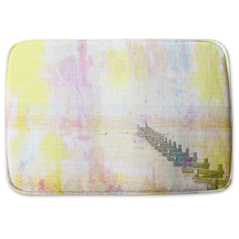 Navea Polyester Shower Curtain Set, Yellow