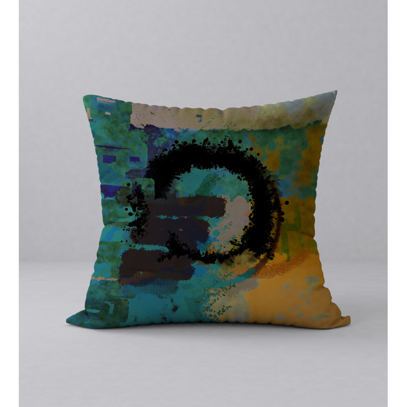 K.O. Abstract Reversible Throw Pillow, 18" x 18"