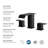Waterfall Widespread Bathroom Faucet with Drain Assembly-95110731