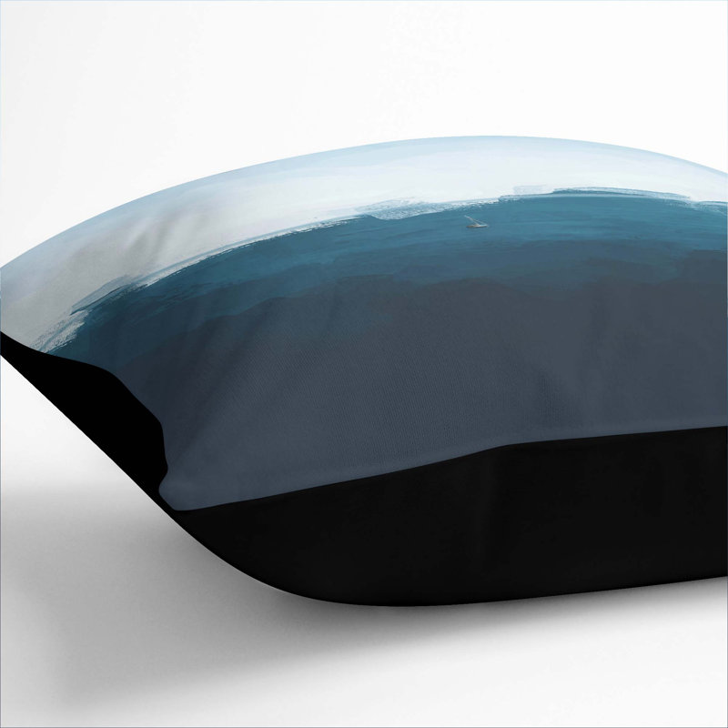 Square Throw Cushion, 40cm H x 40cm W x 15cm D, Black