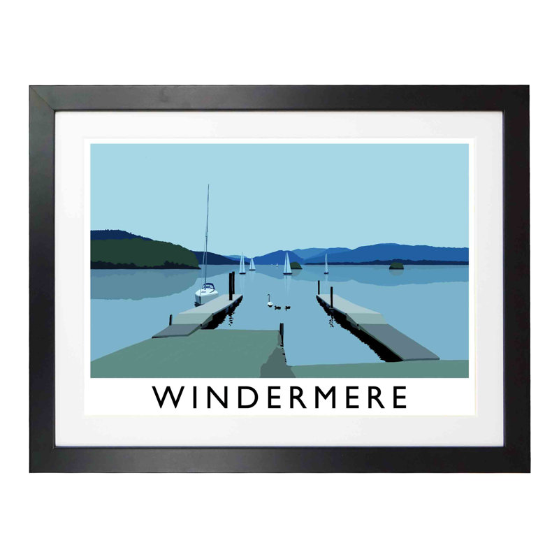 Widermere 1 Piece Wall Art, 33.5 cm H x 43.5 cm W x 2.2 cm D, Black Wood Frame
