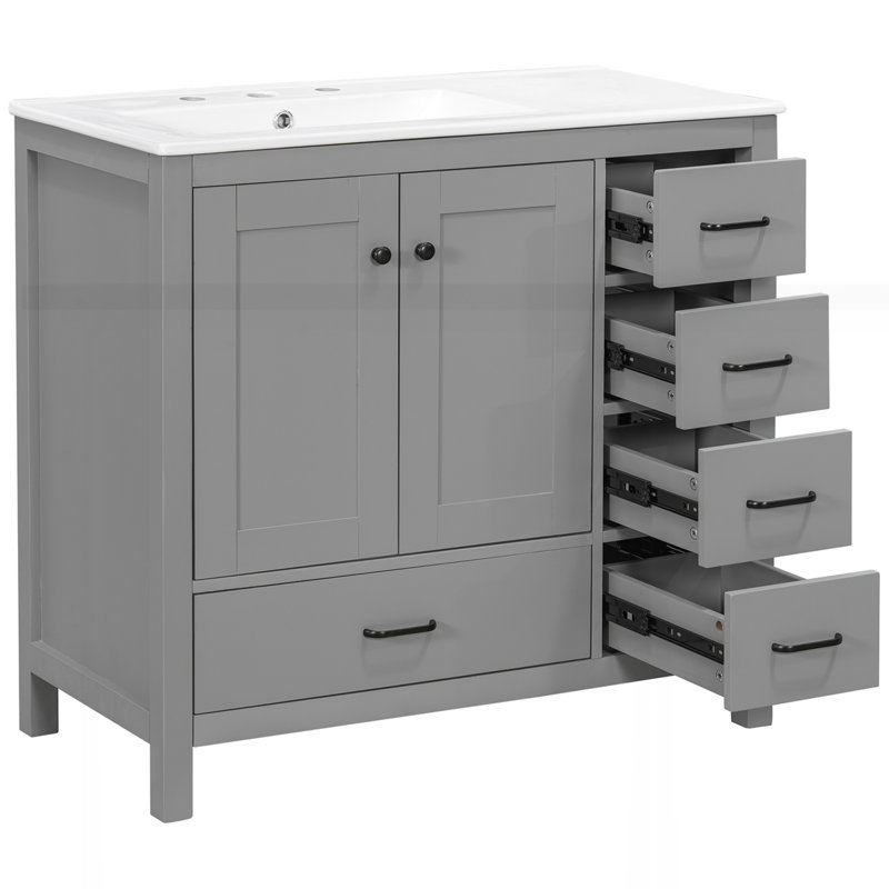 Meuble-lavabo 36 po avec lavabo en céramique