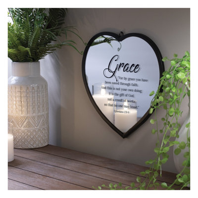 Emilyne Metal, Glass Flat Wall Mirror