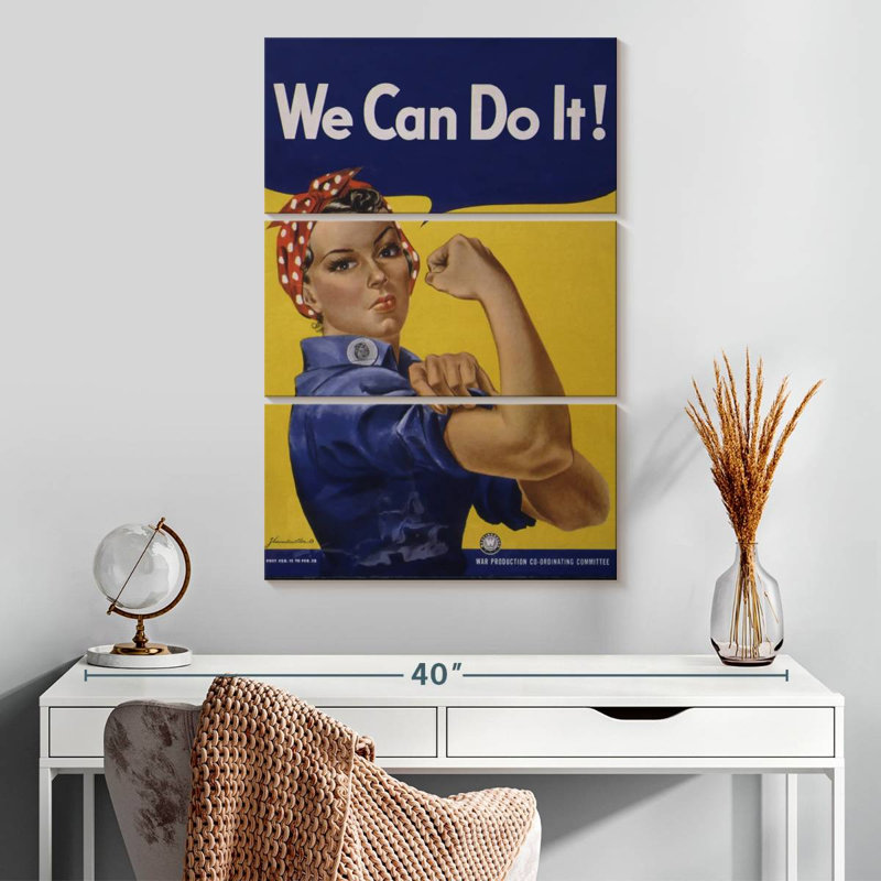 Tergel We Can Do It Feminism Quote, 32" H x 20" W