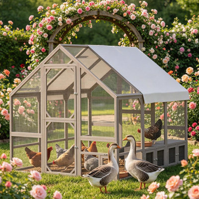 Poulailler moderne, cage à poules, cage à poules, poulailler en bois