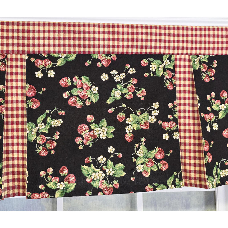RLF Home Strawberry Pleated Valance