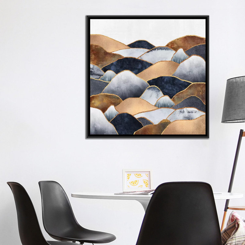 «Hills», reproduction sur toile, Toile avec cadre noir, Pas de tapis, H 18 po x l 18 po x P 1,5 po