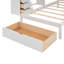 Lit superposé double au-dessus de simple avec bureau, tiroirs et tablettes