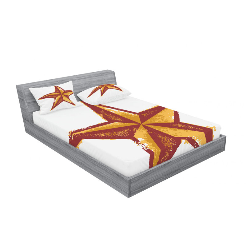 Ensemble de draps Grorn Western Star Worn, Ensemble de drap pour grand lit avec drap-housse