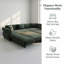 Canapé modulaire en L 88,2 po avec lit escamotable, canapé-lit convertible 5 places avec garniture cloutée, canapé-lit surdimensionné en chenille pour salon et chambre d'amis