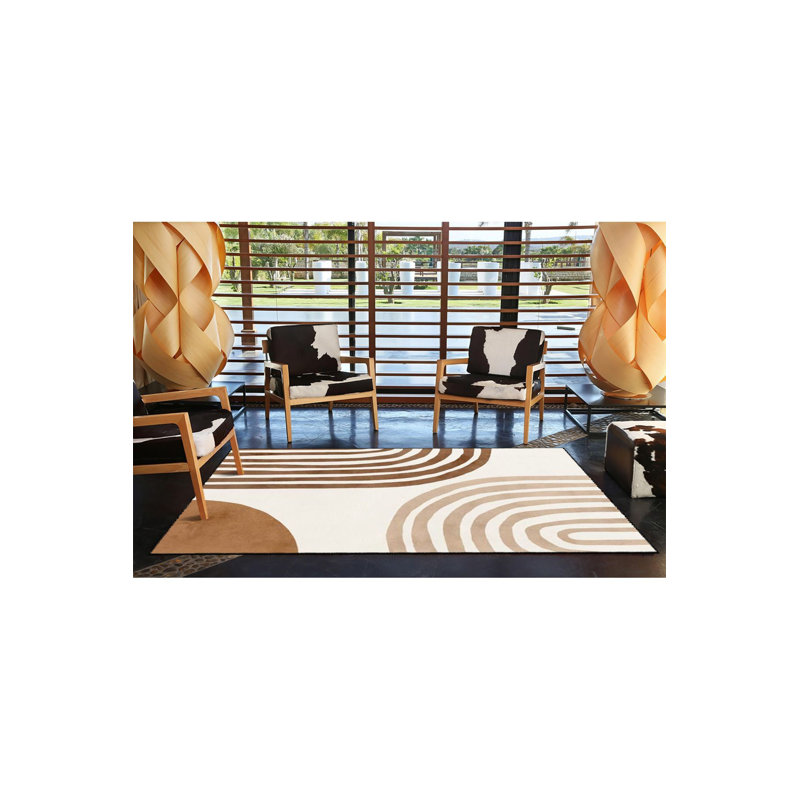 Tapis d'angle décoratif à motif rayé lavable à la machine, Couvre-matelas rectangulaire 2 pi 6 po x 4 pi 11 p