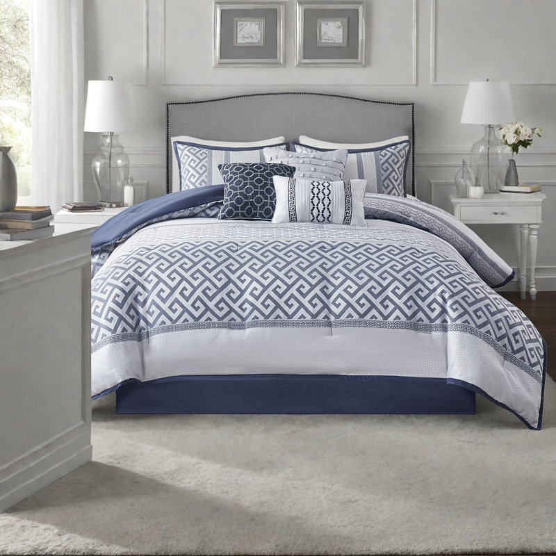 Ensembles de literie de luxe pour grand lit en jacquard de polyester traditionnel