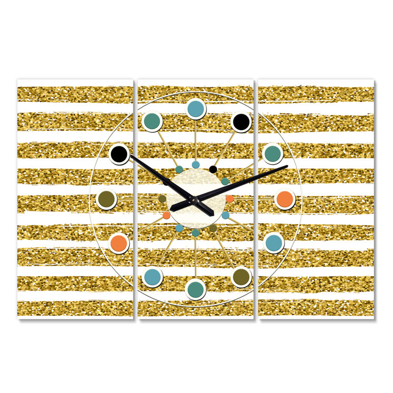 Mid-Century Metal Wall Clock