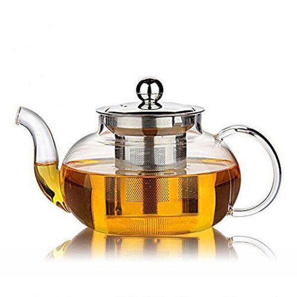 Tea Kettle Infuser Gift Set 9 PCS Glass 28oz Borosilicate Glass Tea