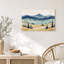 Paysage de montagne à l'aquarelle avec des pins, tableau sur toile-1994447500
