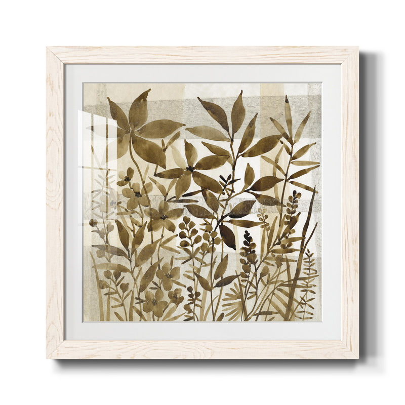 " Neutral Garden I ", White, 34.5" H x 34.5" W x 1" D