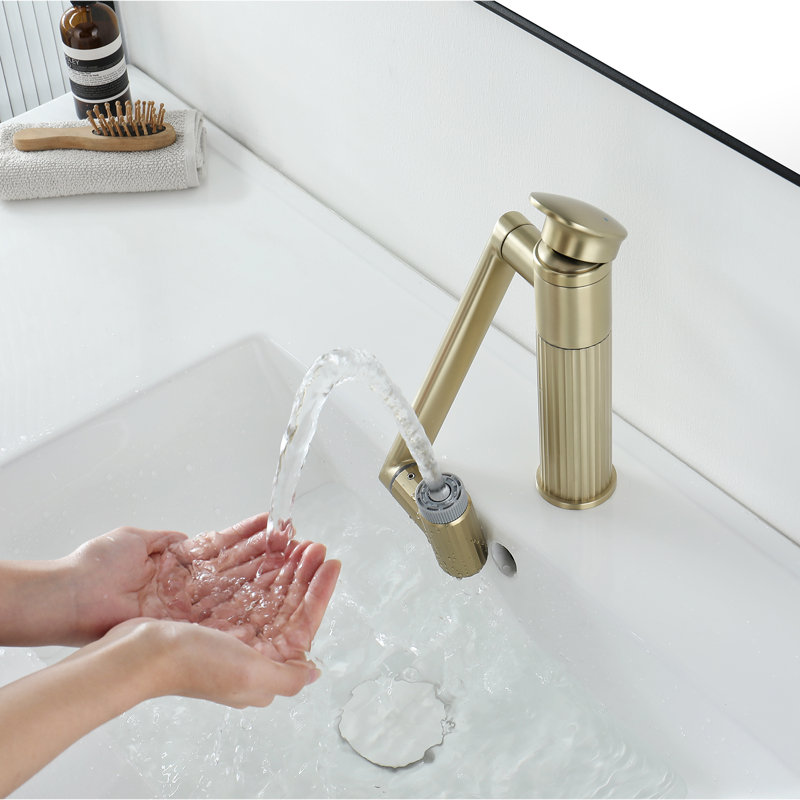 Lefton Rotatable Bathroom Faucet With 2 Water Modes, Single Hole Vanity Sink Faucet For Bathroom And Laundry Room, BF2208