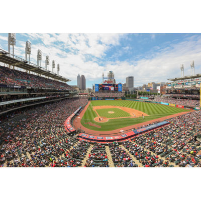 " Cleveland Indians Basebal Stadium, Jacobs Field, Progressive Field, Baseball, Stadium, Wide Angle "