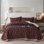 Ensemble de courtepointe à motif cachemire en coton 3 pièces Vintage