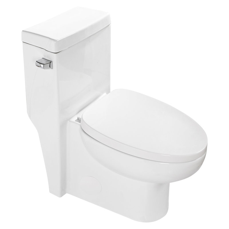 Toilette de salle de bain en céramique - chasse d'eau à siphon, système de chasse à énergie, consommation d'eau réduite