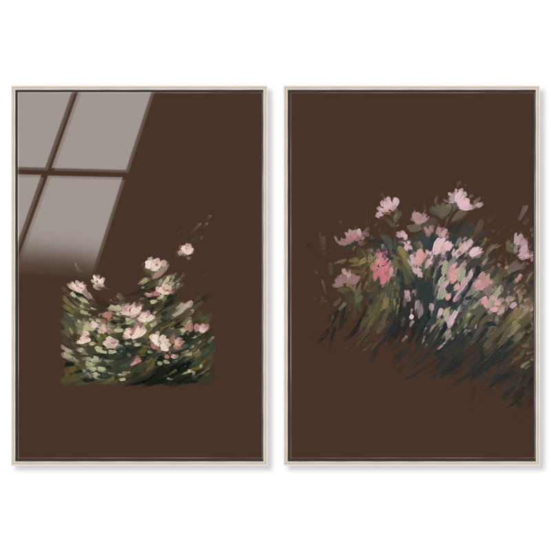 Secret Garden Set High-Gloss Frameless Acrylic Glass Wall Art Floral & Botanical Print by Oliver Gal, Ready to Hang, 10 x 15