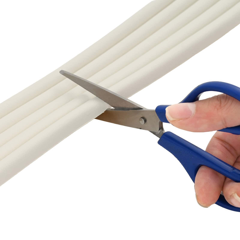 vidaXL Self-Adhesive Window Seal EPDM Foam Easy To Cut Grid-Pattern Strip Door, 0.8cm H x 1200cm W x 0.9cm D, White