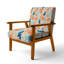 Chaise rembourrée en velours Abstract-338110319