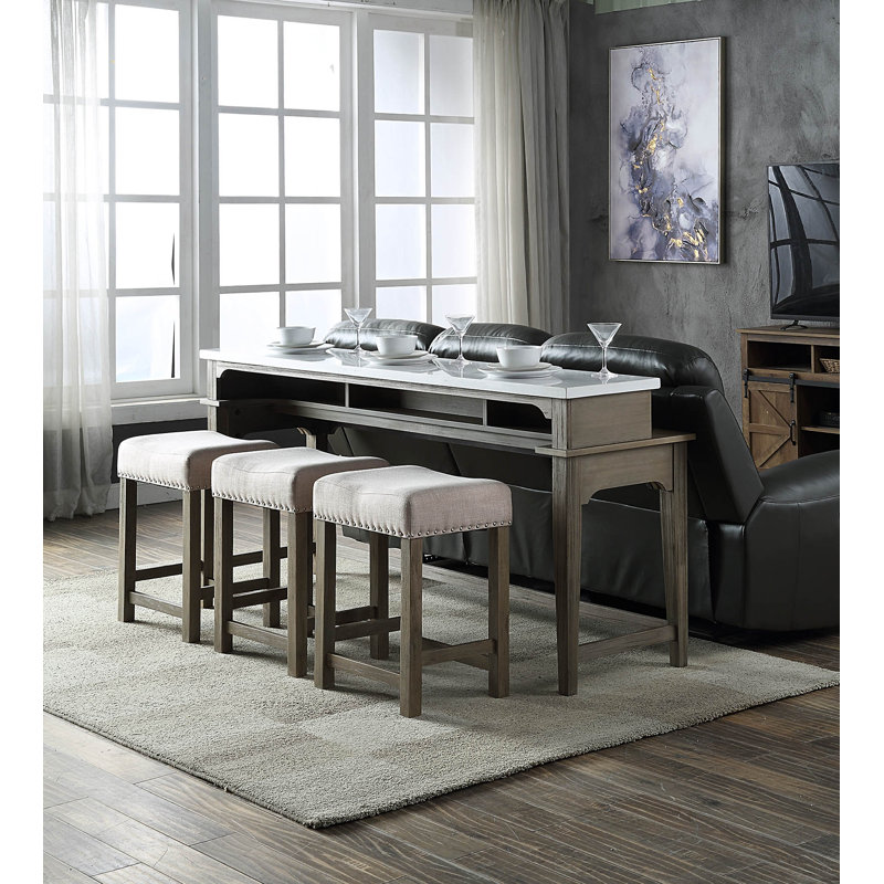 Jurjan 3 - Person Counter Height Dining Set, Rustic Oak