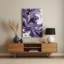 Abstrait art fluide, art mural mauve en métal 4-1135960858