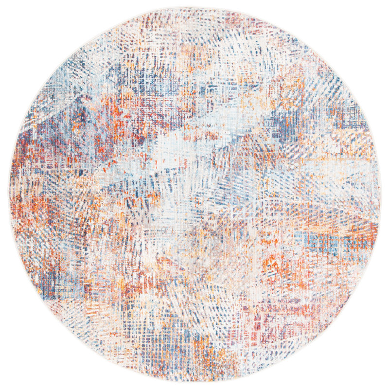 Curiel Performance Abstract Rug, Round 5'