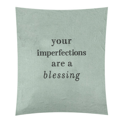 Tapisserie citation d’imperfections écrites en polyester