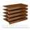 5 pièces de tablettes grillagées en mousse de PVC recouvertes de garde-manger pour armoire de cuisine décorative noyer