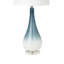 Isau - Ensemble de 2 lampes de table en verre de 30,5 po - Finition bleue et blanche-527660730
