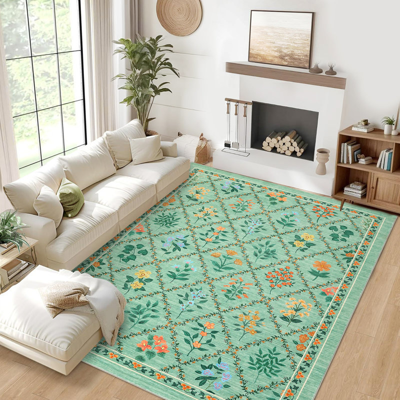 Tapis de chambre à coucher pour tapis de salle de jeu, Rectangle 8' x 10', Green