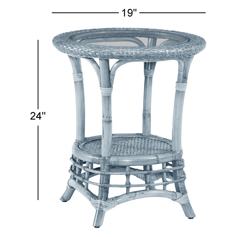 Bridgehampton End Table, Sea Glass