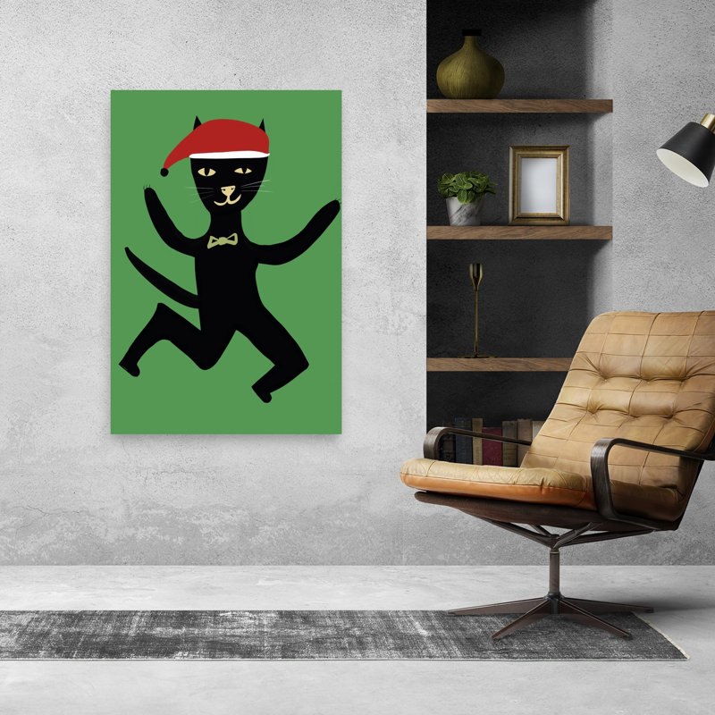 «Dancing Christmas», impression d'art mural fantaisiste et contemporain, 48" H x 32" W