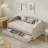 Eliana Twin Velvet Upholstered Daybed with Drawers -Solid Construction, Space Maximization-1055788387